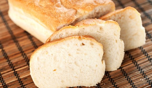 Homemade Ciabatta bread isolated